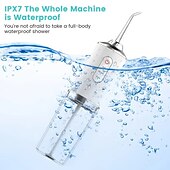 cheap Teeth Whitening-4 In 1 Water Flosser For Teeth Cordless Water Flossers Oral Irrigator With DIY Mode 4 Jet Tips Tooth Flosser Portable And Rechargeable For Home Travel For Men And Women Daily Teeth Care