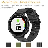 baratos Relógios Garmin-Pulseiras de Relógio para Garmin Forerunner 220/230/235/620/630/735XT Approach S20 / S6 / S5 Náilon Substituição Alça com ferramenta de remoção Ajustável Respirável Pulseira Esportiva Pulseira