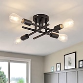 cheap Ceiling Lights-LED Ceiling Light 4-Light 38 cm Nordic Style Chandelier Sputnik Design Metal Artistic Style Industrial Painted Finishes Kitchen Bedroom Kids Room Lights Warm White 110-240V