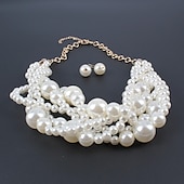 preiswerte Zubehör und mehr-Ohrring Perlenkette Halskette Ohrringe Retro Vintage 1920s Aleación Für Der große Gatsby Cosplay Damen Modeschmuck Modeschmuck
