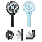 お買い得  携帯扇風機-ミニ折りたたみデスクファン – ハンドヘルド超静音USB充電式ファンとエアクーラー、家庭、学生寮またはオフィス用