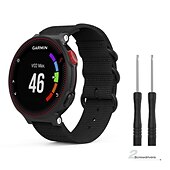 baratos Relógios Garmin-Pulseiras de Relógio para Garmin Forerunner 220/230/235/620/630/735XT Approach S20 / S6 / S5 Náilon Substituição Alça com ferramenta de remoção Ajustável Respirável Pulseira Esportiva Pulseira