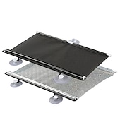 preiswerte Sonnenblenden &amp; Visiere fürs Auto-Starfire Auto-Sonnenschutzvorhang hinteres Seitenfenster vorne/hinten Windschutzscheibe Sonnenschutz blinkt schwarze Abdeckung Saugnapf universelles Autozubehör