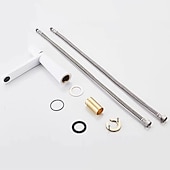 Недорогие классический-смеситель для раковины в ванной комнате, моноблочные смесители для умывальника, одна ручка, одно отверстие для монтажа на столешницу, со шлангом для горячей и холодной воды, краны для латунных сосудов