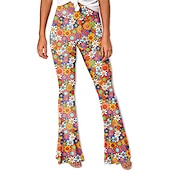 cheap Bottoms-Retro Vintage 1960s 1970s Trousers Bell Bottom Pants Hippie Women&#039;s Daily Wear Pride Parade Pride Month Adults&#039; Pants