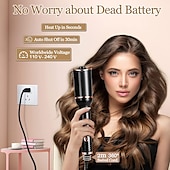 cheap Curling Iron-Automatic Curling Iron Professional Automatic Hair Curler with 1 Curling Iron Large Slot &amp; Adjustable 4 Temperature &amp; 3 Timer Dual Voltage Rotating Curling Iron with Auto Shut-Off for Hair Styling