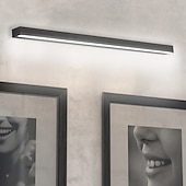 Недорогие Подсветка зеркал-матовый светодиодный зеркальный светильник тщеславия современный черный серебристый минималистский светильник для ванной комнаты алюминиевый водонепроницаемый ip20 40 см 70 см 110-240 В