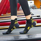 abordables calcetines de hombre-Hombre 1 Par Calcetín Calcetas Calcetines Antideslizantes Calcetines para correr Negro Azul Marino Color Rayas Primavera, Otoño, Invierno, Verano