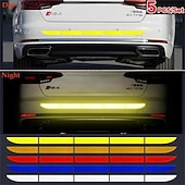 cheap Car Body Decoration &amp; Protection-5pcs/set Car Reflective Stickers Waterproof Car Warning Sticker Reflective Tape Car Decals Stickers Car Trunk Body Auto Accessories