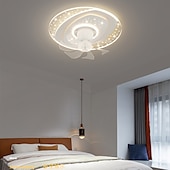 cheap Ceiling Fan Lights-Ceiling Fan with Light 20&quot; App &amp; Remote Control, Timing &amp; 3 Led Color Led Ceiling Fan, 6 Wind Speeds Modern Ceiling Fan for Bedroom, Living Room, Small Room