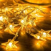 رخيصةأون يعمل بالكهرباء-سلسلة أضواء نجمة خرافية أنيقة لحفلات الزفاف والاستقبال - مصباح متلألئ بطول 100 متر/50 متر/30 متر للمنزل والحديقة&amp;amp;ديكور الفناء، تيار متردد 220 فولت، قابس الاتحاد الأوروبي