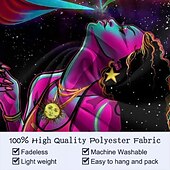 levne Tapiserie Blacklight-blacklight gobelín uv reaktivní záře ve tmě záře party neonka psychedelický trippy mlhavý závěsný gobelín nástěnná malba pro obývací pokoj ložnice