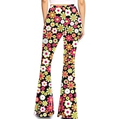 economico Fondi-Retrò Vintage Boho Anni '70 Pantaloni Pantaloni a zampa d'elefante Pantaloni a gamba larga Hippie Costume Per donna Parata dell'Orgoglio Mese dell'orgoglio Adulti Pantaloni
