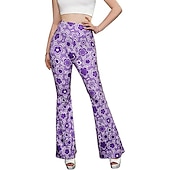 cheap Bottoms-Retro Vintage Boho 1970s Trousers Bell Bottom Pants Wide Leg Pants Hippie Fancy Dress Women's Pride Parade Pride Month Adults' Pants