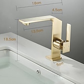 cheap Classical-Waterfall Bathroom Sink Mixer Faucet Brass, Single Handle Washroom Basin Taps One Hole Faucets with Hot and Cold Hose, Waterfall Spout Brass Bathroom Tap Chrome Black Gold Grey