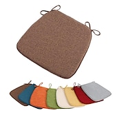 abordables Couverture de chaise de salle à manger-Coussin de chaise coussin de siège de chaise de salle à manger coussin de chaise en mousse à mémoire de forme antidérapant avec attaches dossier en caoutchouc antidérapant housse de siège en forme de