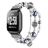 voordelige Fitbit-horlogebanden-Slimme horlogeband Compatibel met: Fitbit Versa 2 / Versa Lite / Versa SE / Versa Legering Sierstenen Smartwatch Band Bling Diamant Sierstenen Vrouwen mannen sieraden armband Vervanging Polsbandje