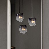 economico Luci Isola cucina-Lampadari A Sospensione A Led Per Cucina In Vetro Lampadari Moderni Per Ingresso Da Fattoria Lampadari A Sospensione A Soffitto Lampadari A Soffitto Su Tavolo Grigio Fumo Bianco Neutro