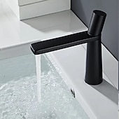 Недорогие классический-смеситель для раковины в ванной комнате, моноблочные смесители для умывальника, одна ручка, одно отверстие для монтажа на столешницу, со шлангом для горячей и холодной воды, краны для латунных сосудов