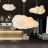 cheap Island Lights-LED Pendant Light Hanging Cloud Light Kids Room Light Fixture Modern Cloud Chandelier Bedroom Ceiling Light Fixtures