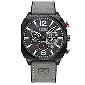 levne Quartz hodinky-CURREN pánské digitální hodinky kalendář sportovní muži chronograf elektrické hodinky vojenské top značka luxusní pravá kůže pánské hodinky dárky pro otce