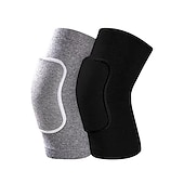 お買い得  矯正装具＆サポーター-1 ペア ユニセックス ソフト膝パッド ノンスリップ 弾性保護膝パッド 厚いスポンジ 衝突防止 膝スリーブ ブレース バレーボール ランニング ダンス フットボール クライミング ブラック