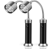 cheap Camping Lights-2pcs Barbecue Grill Light Magnetic Base Super-Bright LED BBQ Lights Outdoor 360 Degree Flexible Gooseneck Barbecue Light Adjustable Battery