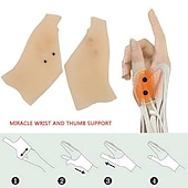 billiga Hängslen och stöd-magnetiska terapihandskar handled ärm handled stukning fast handled ärm silikon tumm ärm mus handskydd