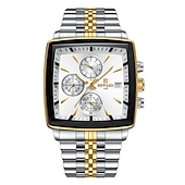 abordables Relojes de Cuarzo-Reloj rectangular REWARD Relojes de cuarzo para hombres Relojes de lujo Reloj de deporte de negocios Reloj con manecillas luminosas Reloj a prueba de agua