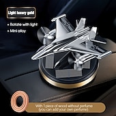 economico Purificatore d&#039;aria per auto-decorazioni per auto modello di aeroplano da combattimento rotante solare per auto ornamento per interni auto cruscotto da combattimento