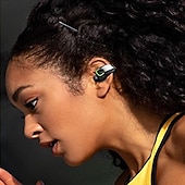 abordables Auriculares TWS-Auriculares de clip indoloros TWS Bluetooth 5.3 auricular de un solo oído con micrófono cancelación de ruido auriculares con control táctil