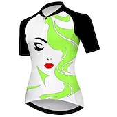 economico Maglie da donna-Per donna Maglia da Ciclismo Grafico Manica Corta Bicicletta Maglia Top con 3 tasche posteriori Mountain Bike MTB Ciclismo su strada Asciugatura Rapida Strisce Riflettenti Tasca Posteriore Traspirante