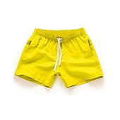 cheap Men&#039;s Swim Shorts-Men&#039;s Board Shorts Swim Shorts Swim Trunks Drawstring Elastic Waist Elastic Drawstring Design Solid Colored Quick Dry Sports Short Daily Going out Beach Streetwear Casual Black White Micro-elastic