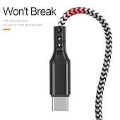 cheap Cell Phone Cables-Multi Charging Cable 3.9ft USB A to Type C / Micro / IP 3 A Fast Charging Nylon Braided Durable 3 in 1 For Macbook iPad Samsung Phone Accessory