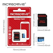 abordables Périphériques d&#039;ordinateur-Classe 10 haute vitesse 128 go 64 go 32 go 16 go sd u3 tf carte mémoire flash micro tf carte sd extension de stockage adaptateur sd pour téléphone intelligent dvr