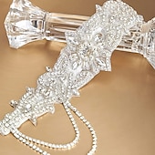 economico Accessori e altro-Copricapo flapper anni '20 fascia ruggente anni '20 grande fascia gatsby catena per accessorio per capelli vintage da donna (a-argento)
