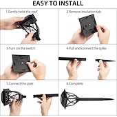 Недорогие Подсветки дорожки и фонарики-2 шт. солнечные фонари для дорожек, светильники для двора, водонепроницаемые светильники для газона, наружное украшение для дома, двор, сад, трава, украшение для дорожки