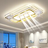 cheap Ceiling Fan Lights-Ceiling Fan with Light 3 Spotlight App &amp; Remote Control 101cm Dimmable 6 Wind Speeds Modern Ceiling Fan for Bedroom, Living Room 110-240V