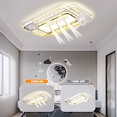 cheap Ceiling Fan Lights-Ceiling Fan with Light 3 Spotlight App &amp; Remote Control 101cm Dimmable 6 Wind Speeds Modern Ceiling Fan for Bedroom, Living Room 110-240V