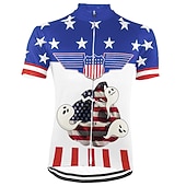 economico Maglie da uomo-250° anniversario dell'America Giornata dell'indipendenza Per uomo Maglia da Ciclismo Grafico Bandiera Nazionale Manica Corta Bicicletta Maglia Top con 3 tasche posteriori Mountain Bike MTB Ciclismo