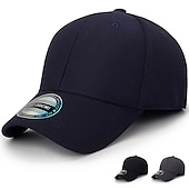 cheap Men&#039;s Baseball Cap-Men&#039;s Baseball Cap Trucker Hat Black Deep Blue Polyester Travel Beach Outdoor Vacation Plain Adjustable Sunscreen Breathable Fashion