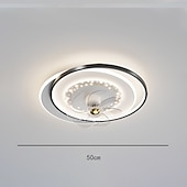 preiswerte Deckenventilator-Leuchten-Deckenventilator mit Licht dimmbar 105/50cm 6 Windgeschwindigkeiten moderner Deckenventilator für Schlafzimmer, Wohnzimmer ca&amp;amp; Fernbedienung 110-240V