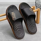 abordables Sandales décontractées-sandales à enfiler sportives pour hommes | pantoufles confortables et légères à enfiler pour une tenue décontractée, au bord de la piscine ou à la plage – conception respirante à bout ouvert avec imprimé lettre tendance