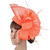 levne Fascinátory-Fascinátory Látka Kentucky Derby Dostih Elegantní retro S Peří Mašle Přílba Pokrývky Hlavy
