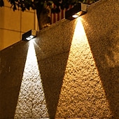 abordables Appliques d&#039;extérieur-Lampes solaires d&#039;extérieur à LED, applique murale, éclairage de clôture, éclairage de patio super lumineux, éclairage extérieur, éclairage de jardin étanche, balcon, clôture, porche, décoration de la maison, lampe de nuit solaire