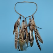 abordables Accesorios para el peinado del cabello-hermosa diadema bohemia de plumas de pavo real, perfecta para gitanos indios &amp; ¡estilo hippy!