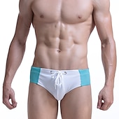abordables slip de bain-Homme Maillots de Bain Slip de bain String de bain Imprimer Bloc de couleur Respirable Doux Extérieur Casual du quotidien Hawaïen mode Noir bleu marine Micro-élastique