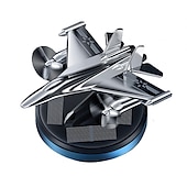 economico Purificatore d&#039;aria per auto-decorazioni per auto modello di aeroplano da combattimento rotante solare per auto ornamento per interni auto cruscotto da combattimento