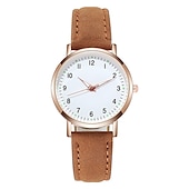 levne Quartz hodinky-dámské hodinky móda ležérní kožený pásek hodinky svítící jednoduché dámské malý ciferník quartzové hodiny šaty náramkové hodinky reloj mujer