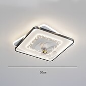 preiswerte Deckenventilator-Leuchten-Deckenventilator mit Licht dimmbar 105/50cm 6 Windgeschwindigkeiten moderner Deckenventilator für Schlafzimmer, Wohnzimmer ca&amp;amp; Fernbedienung 110-240V